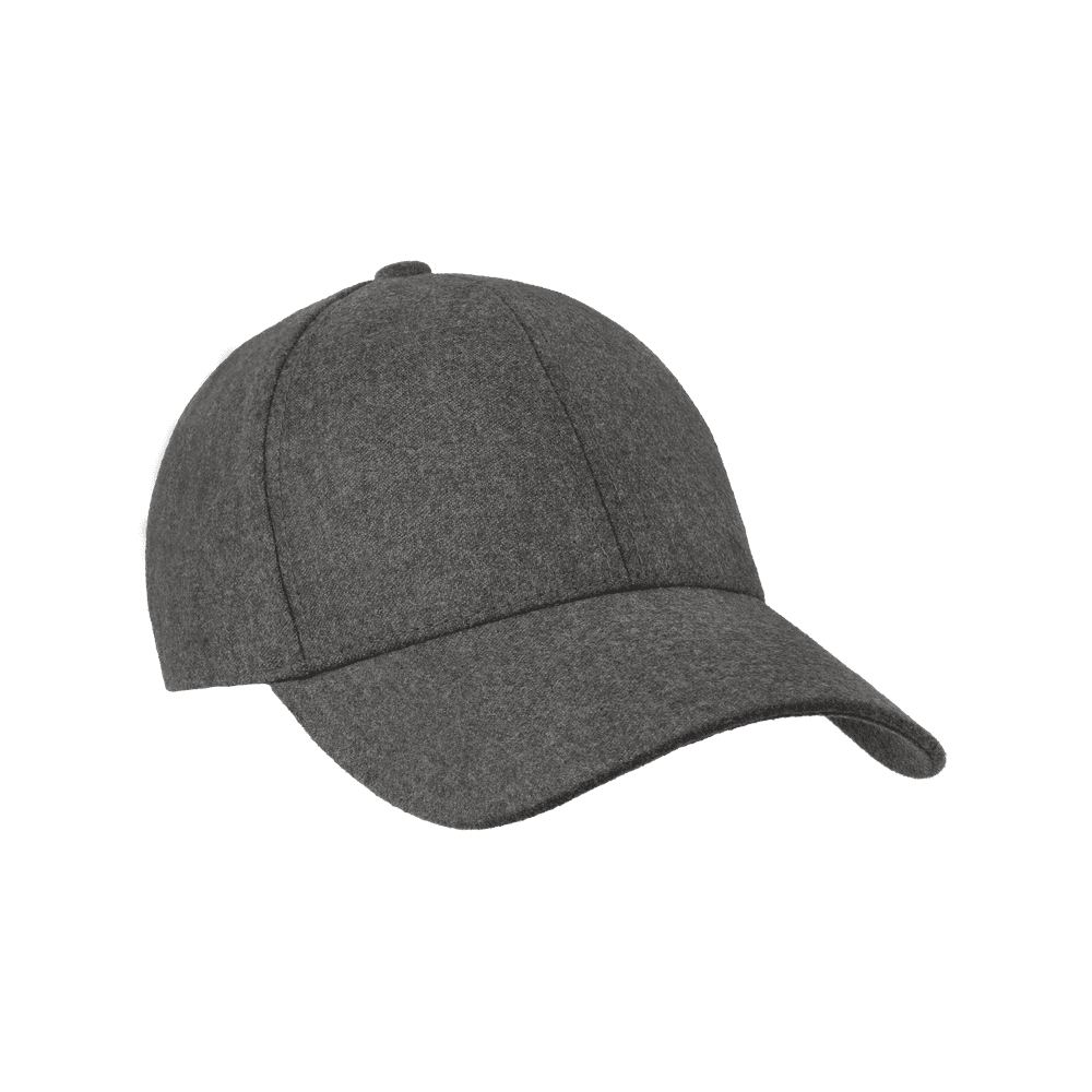 Front view of a Varsity Headwear legacy structured virgin wool taupe brown baseball cap