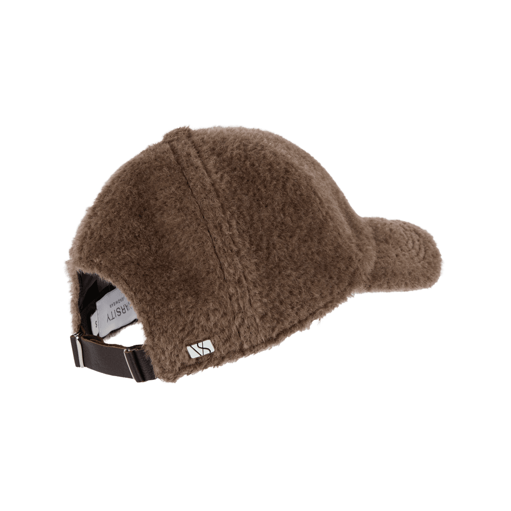 Back view of a Varsity Headwear legacy ash brown llama wool baseball cap